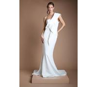 Coast Women's Twist Bow Back Fishtail Wedding Dress in Ivory | Size: 12