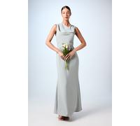 Coast Women's Twist Detail Cowl Neck Satin Bridesmaid Dress in Sage | Size: 14 Coast Sage 14