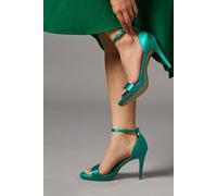 Coast Women's Wide Fit Talia Satin Platform Heeled Sandals in Green | Size: 5 Coast Green 5