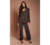Coast Women's Wide Leg Tailored Trouser in Chocolate | Size: 18