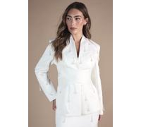Coast Women's Wrap Satin Bridal Blazer With Pearl in White | Size: 10 Coast White 10