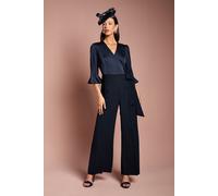 Coast Women's Wrap Top Tie Side Jumpsuit in Navy | Size: 8 Coast Navy 8