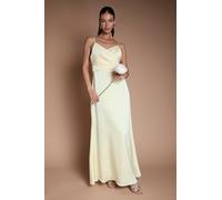 Coast Women's Wrap Waist Satin Cami Bridesmaid Dress in Lemon | Size: 16