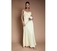 Coast Women's Wrap Waist Satin Cami Bridesmaid Dress in Lemon | Size: 16 Coast Lemon 16