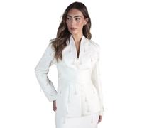 Coast Women's Wrap Satin Bridal Blazer With Pearl in White | Size: 12 Coast White 12
