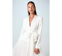 Coast Wrap Waist Bridal Blazer In Ivory ivory 12