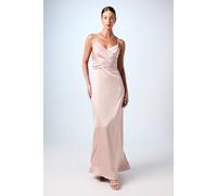 Coast Wrap Waist Satin Cami Bridesmaid Dress In Mocha mocha 12
