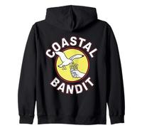 Coastal Bandit Seagull Stealing Beach Fries Zip Hoodie