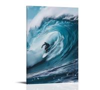 Coastal Beach Wall Art Canvas Poster Summer Surfing Ocean Wave Seascape Gallery Prints Decor for Teen Girls Bedroom Playroom Vanity Space Home Decor 16x24inch(40x60cm)