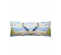 Coastal Birds Body Pillow Cover 20 x 54 Inch Decorative Pillow Cover Blue Sky Heron Seabird Tropical Beach Lumbar Pillowcase Seasonal Rectangle Cushion Case for Couch Sofa Bed Living Room