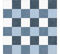 Coastal Chequerboard Vinyl By Remland (Ocean Blue, 7M X 2M)