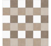 Coastal Chequerboard Vinyl By Remland (Sandy Beige, 6M X 2M)