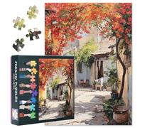 Coastal Cities Style Streets Jigsaw Puzzles for Adults 1000 Piece Puzzles for Adults - House - Jigsaw Puzzle 1000 Pieces Birthday Party Home Decor 20x27 Inches