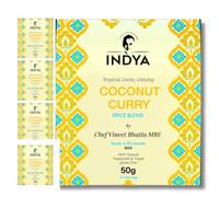 Coastal Coconut Curry Spice Mix 5 Pack by Chef Vineet Bhatia MBE - Non Spicy, Gluten Free, No Preservatives, Vegetarian & Vegan Friendly | INDYA Spices (Multipack (5 packs))
