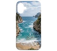 Coastal Cove Ocean Waves Beach Scenic Design Case for iPhone 16 Plus