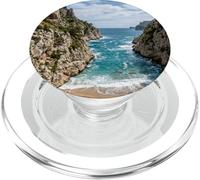Coastal Cove Ocean Waves Beach Scenic Design PopSockets PopGrip for MagSafe