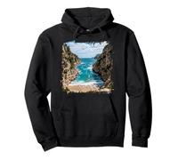 Coastal Cove Ocean Waves Beach Scenic Design Pullover Hoodie