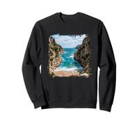 Coastal Cove Ocean Waves Beach Scenic Design Sweatshirt