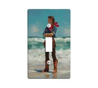 Coastal Cowboy Light Switch Cover Plates/Outlet Covers, Ocean Blue Wild West Design for Beach Decor, Thermoplastic Wall Plates, Standard Size Single Toggle