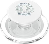 Coastal Cowgirl Western Beach Retro Line Art Design PopSockets PopGrip for MagSafe