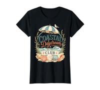 Coastal Daydream Club Beach Seashell Value Graphic T-Shirt, Women, Black, L