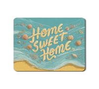 Coastal Dish Drying Mats For Kitchen Counter, Nautical Beach Shells Absorbent Rubber Dish Drainer Rack Mat, Summer PU Leather Drying Pad For Kitchen Counter Home Decor 18x24 Inch