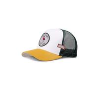 Coastal - Filthy Flamingo Trucker Cap Mesh Cap Hat Cap Hat Caps, White/Mustard, One Size