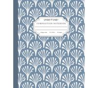 Coastal Granddaughter Notebook: Cute Aesthetic Pastel Blue and White Beach Coral Pattern Composition Notebook Journal for Teen Girls and Women | College Rule Pages