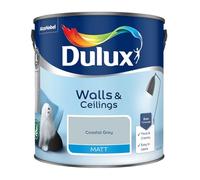 Coastal Grey Walls & Ceilings Matt Emulsion Paint 2.5L - Smooth Creamy Finish, Quick Dry, Low VOC, Easy Application for Interior Walls & Ceilings