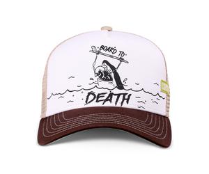 Coastal HFT Cap Board To Death White Trucker Cap Basecap Surfing Unisex