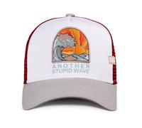 Coastal HFT Stupid Wave Trucker Cap White/Grey Basecap Meshcap Surfing Beach New