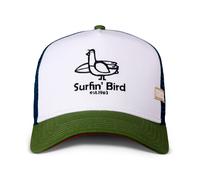 Coastal HFT Surfing Bird Trucker Cap White/Olive Basecap Meshcap Surfing Beach