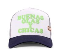 Coastal HFT Trucker Cap Olas Y Chicas White/Navy Basecap Mesh Cap Surfing Waves