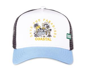 Coastal HFT Trucker Cap Paradises White Baseball Cap Mesh Hat Classic