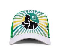 Coastal HFT Trucker Cap Rio Brazil White/Green Basecap Meshcap Jesus Hat Costal