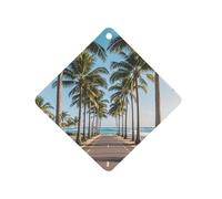 Coastal Highway Car Air Freshener Hanging, Long Lasting Scented Car Aromatherapy Tablets, Rhombus Fragrance Scented Cards for Vehicles, Bedroom, Wardrobe White-style