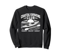 Coastal Kayaking Club Ocean Paddle Waves Sunset Life Sweatshirt
