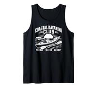 Coastal Kayaking Club Ocean Paddle Waves Sunset Life Tank Top