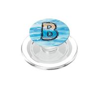 Coastal Letter B Beach Ocean Initial Design PopSockets PopGrip for MagSafe