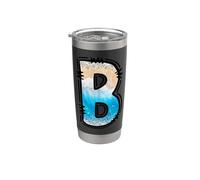 Coastal Letter B Beach Ocean Initial Design Stainless Steel Insulated Tumbler