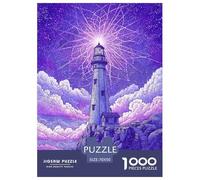 Coastal Lighthouse 1000 Piece Jigsaw Puzzle Educational Games Classic Colorful Jigsaws Stress Reliever for Travel Gifts,Present 70x50cm/1000pcs