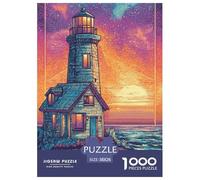 Coastal Lighthouse 1000 Piece Jigsaw Puzzle Educational Games Classic Colorful Jigsaws Unique Challenge Game for Travel Gifts,Present 38x26cm/1000pcs