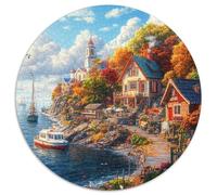 Coastal Lighthouse 1000 Piece Jigsaw Puzzle For Adults Family Challenge Toys Stress Relief Puzzle Exercise The Memory of The Brain for Men, Women, Elders, Seniors 1000pcs (67.5x67.5cm)