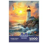 Coastal Lighthouse 1000 Piece Paper Jigsaw Puzzles 100% Recycled Cardboard Beautiful Decoration for Adults And Kids 70x50cm/1000pcs