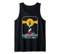 Coastal Lighthouse Guiding Light Ocean Beacon Harbor Tank Top