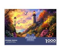 Coastal Lighthouse Jigsaw Puzzles 1000 Piece for Adults And Kids Age 12 Years Up Classic Impossible Puzzle Toys Home Decoration