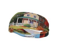 Coastal Lighthouse Sports Sweatband Head Bands for Women Men, Lightweight Breathable Non Slip Workout Headbands Hairband for Fitness Running Cycling Hiking Yoga