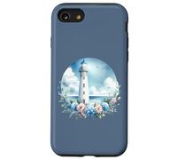 Coastal Lighthouse with Hydrangea Blooms Case for iPhone SE (2020) / 7 / 8