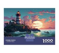 Coastal Lighthouses 1000 Piece Jigsaw Mind Relaxation Puzzle: For Office Breaks Colorful Lighthouse and Mental Calm, The Puzzle for Stress Relief And Focus 70x50cm/1000pcs