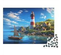 Coastal Lighthouses 1000 Pieces Jigsaw Puzzles for Adults, Adult 1000,Puzzle 1000 Pieces,Family 1000 Piece Jigsaw Puzzle Educational Games For Adults And Kids Great Gift For All Ages 1000pcs (75x50cm)